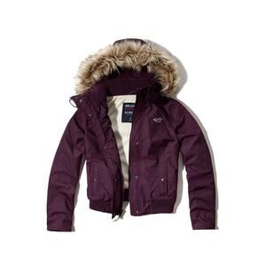 Hollister Omen's All-weather Hooded Bomber Jacket - M